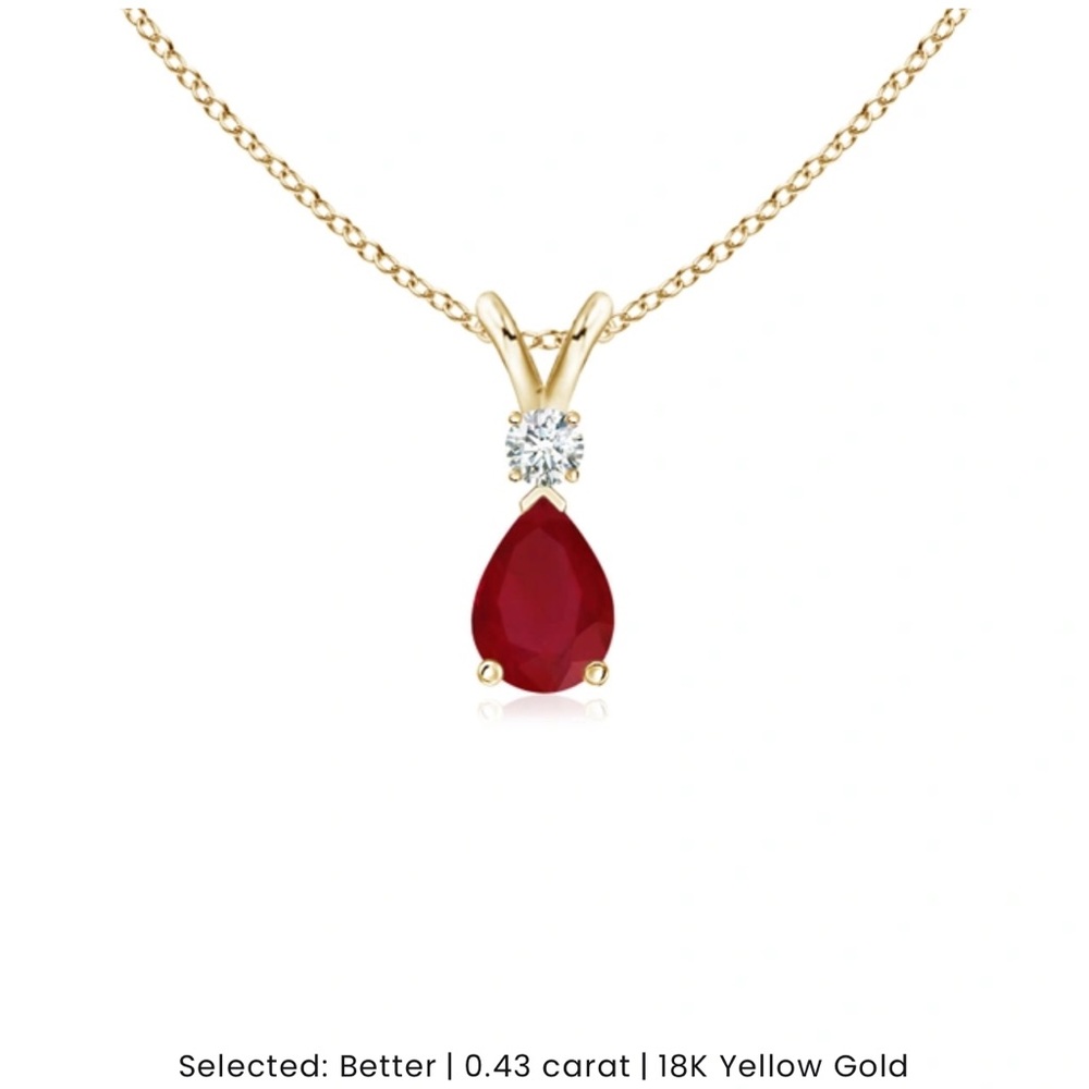 REAL RUBY, DIAMOND, AND 18k GOLD